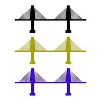 puente sobre fondo blanco vector