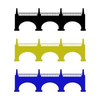 Bridge Set On White Background vector