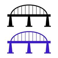 Bridge Set On White Background vector