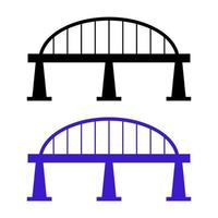 Bridge Set On White Background vector