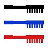 Comb Set On White Background vector