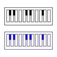 piano en fondo blanco vector