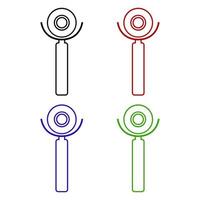 Set Of Pizza Cutter On White Background vector