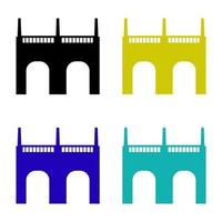 Bridge Set On White Background vector