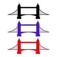 Bridge Set On White Background vector