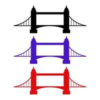 Bridge Set On White Background vector