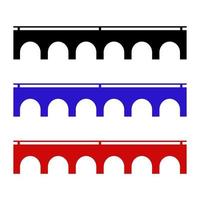 Bridge Set On White Background vector