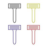 Set Of Razor On White Background vector