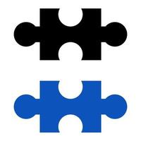 Set Of Puzzles On White Background vector