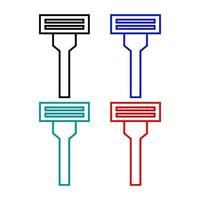 Set Of Razor On White Background vector