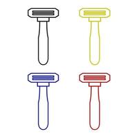 Set Of Razor On White Background vector