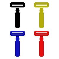 Set Of Razor On White Background vector