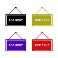 Set Of For Rent On White Background vector