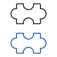 Set Of Puzzles On White Background vector