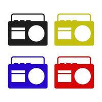 Radio Set On White Background vector