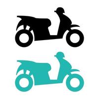 Conjunto de scooters sobre fondo blanco. vector