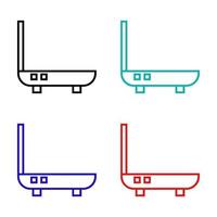 Set Of Scanners On White Background vector