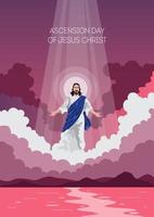 Happy Ascension Day of Jesus Christ vector