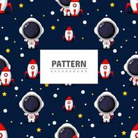 Astronaut seamless pattern vector