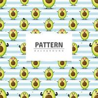 Avocado seamless pattern with expression vector