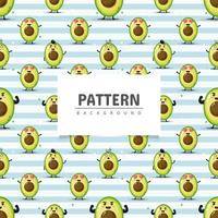 Avocado seamless pattern with expression vector