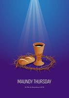 Maundy Thursday the Christian Holy Day vector