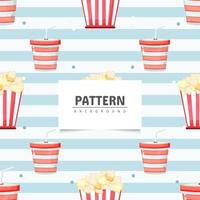 Seamless pattern popcorn design vector