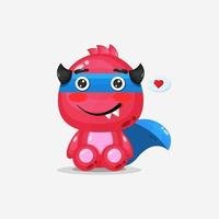 Cute super monster vector