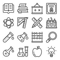 Pack of Education Linear Icons vector