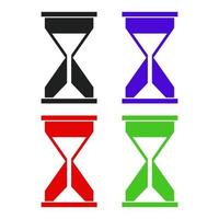 Hourglass Set On White Background vector