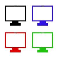 Computer Set On White Background vector