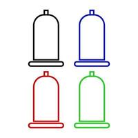 Condom Set On White Background vector