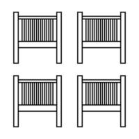 Cot Set On White Background vector
