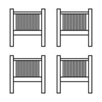 Cot Set On White Background vector