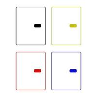 Door Set On White Background vector