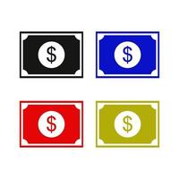 Dollar Set On White Background vector