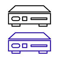 Set Of Dvd Player On White Background vector