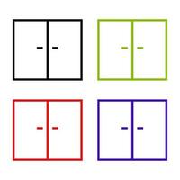 Set Of Windows On White Background vector