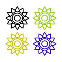 Set Of Flowers On White Background vector