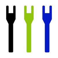 Fork Set On White Background vector