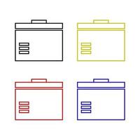 Set Of Freezer On White Background vector