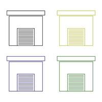 Garage Set On White Background vector