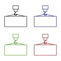 Set Of Cargo Containers On White Background vector