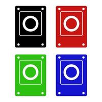 Hard Disk Set On White Background vector