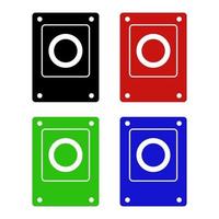 Hard Disk Set On White Background vector