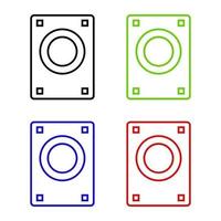 Hard Disk Set On White Background vector