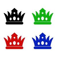 Crown Set On White Background vector