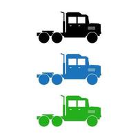 Set Of Trucks On White Background vector