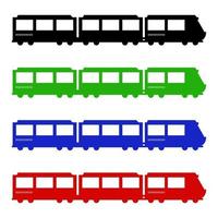 Train Set On White Background vector