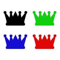 Crown Set On White Background vector